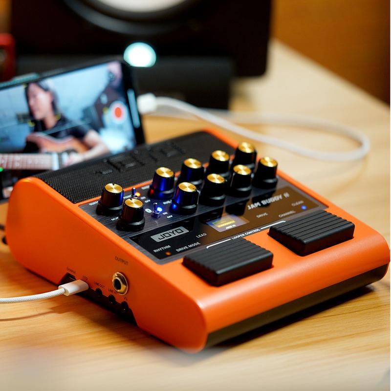 JOYO JAM BUDDY II 10W Portable Electric Guitar Amp & Multi-Effects Pedal Combo with OTG Recording Bluetooth for Guitar Practice