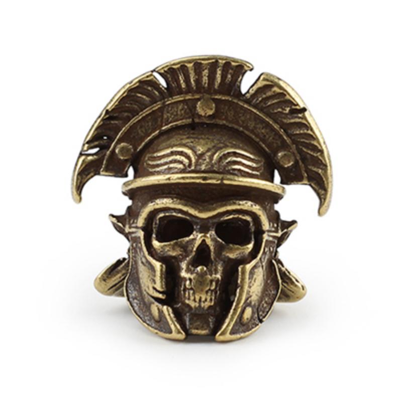 1 шт., череп, латунные бусины-ножи, щит, зонтик, веревка, EDC шнурок, мельхиоровые рыцари, бусины из паракорда