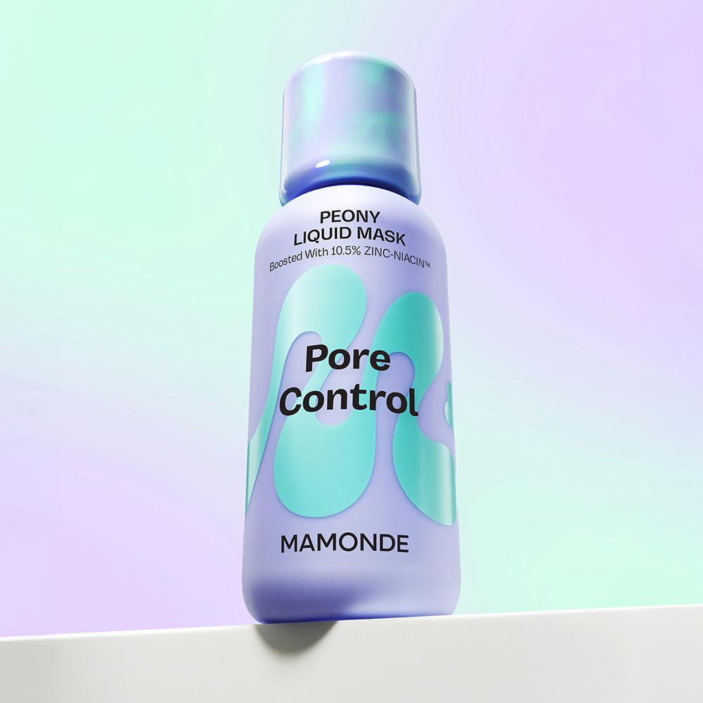 Mamonde Pore Control Peony Liquid Mask 80ml + Flash Toning Daisy Liquid Mask 80ml - Tone Care, Korean