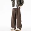 MMOPTOP Men's Japanese Style Loose Fit Curved Workwear Pants