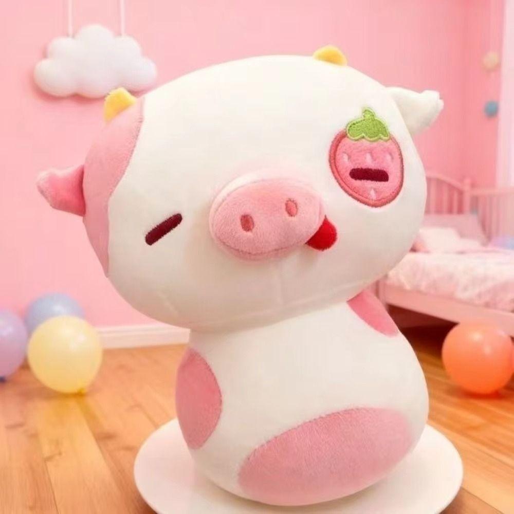 Fluffy Strawberry Pig Plush Toys Collection Pink Girlish Heart Cute Toy Kids Holiday Gifts