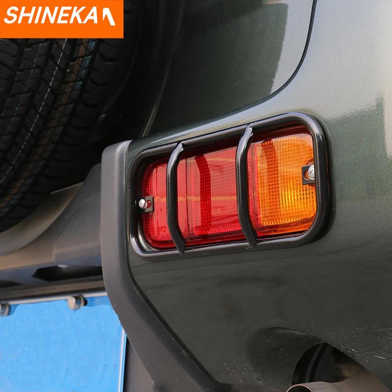 SHINEKA Колпаки на фары для Suzuki Jimny 2007-2017 Автомобильные задние фонари Декоративная накладка на задний противотуманный фонарь Комплект отделки Внешние аксессуары