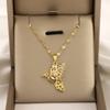 High End Cubic Zirconia Hummingbird Necklace for Women Trendy Korean Style Light Luxury Anti-Allergy Jewelry Accessory