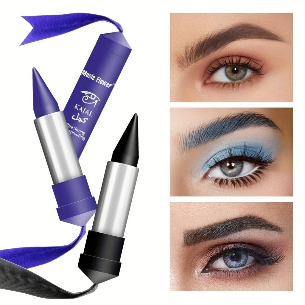 Водостойкий Сине-Черный Карандаш-Лайнер для Smoky Eyes - Быстросохнущий Матовый Гель-Лайнер для Стойкого Макияжа