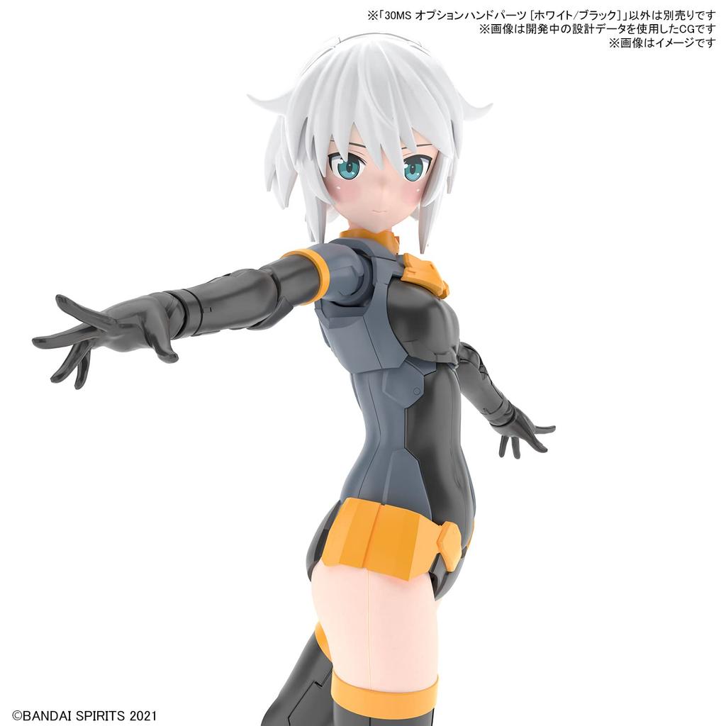 BANDAI SPIRITS 30MS Дополнительные части для рук [Белый/Черный] Пластиковая модель
