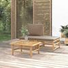 VidaXL Garden Lounge Set 3 Pcs with Taupe Cushions Bamboo 362283