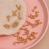 MamacitaSlay DIY Классические Мини-Твист Буквы Инициалы Шармы из Нержавеющей Стали Для Бижутерии Позолоченные Водонепроницаемые Шармы Decoden