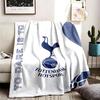 Tottenham Hotspur FC Theme Personalized Outdoor Flannel Blankets Soft And Suitable For All Seasons Perfect For Sofas Beds And Camping