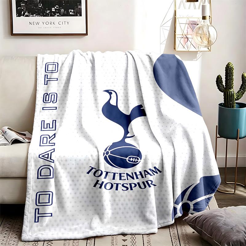 Tottenham Hotspur FC Theme Personalized Outdoor Flannel Blankets Soft And Suitable For All Seasons Perfect For Sofas Beds And Camping