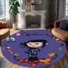 1pc Coraline (4) Print Round Carpet Chair Round Carpet Suitable for Bedroom Living Room Home Decorative Carpet