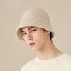 Wool Fisherman Hat Men's Autumn and Winter New Versatile Warm Woolen Hat Bucket Hat Showing Face Small Knitted Basin Hat
