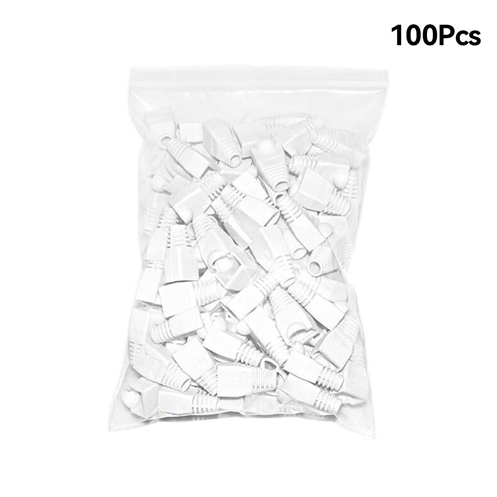 100 шт. разноцветных CAT5E CAT6 RJ45 Ethernet сетевых кабелей защитные чехлы для кабельных разъемов крышки вилки