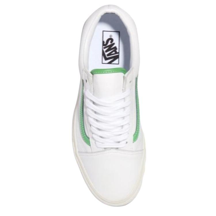 Vans Old Skool 'White Green Leather' Women's VN000CR5WGR1