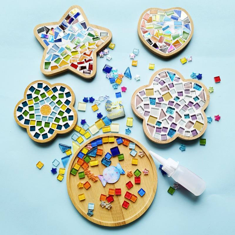 DIY Handmade Mosaic Coaster Kit for Students - Perfect for Kindergarten Activities and Halloween Crafting