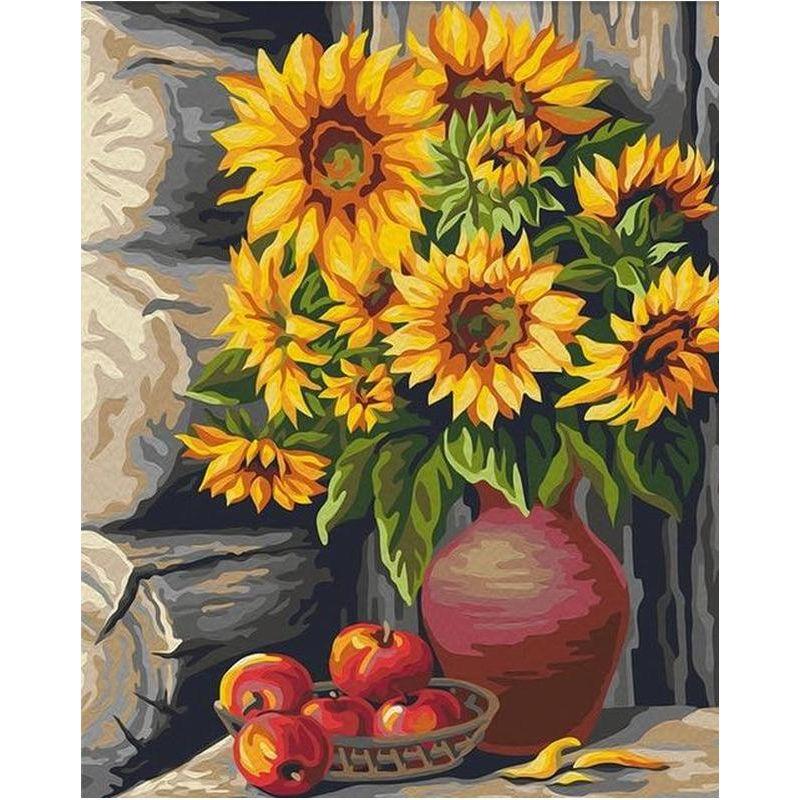 5D DIY Diamond Painting Sunflower Vase Diamond Mosaic Embroidery Flower Needlework Personalized Gift Decoration Home