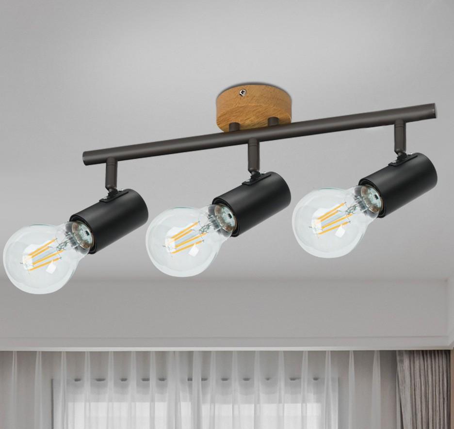 Регулируемый угол трековый светильник спальня E27 гостиная многоламповый точечный светильник точечный светильник в стиле лофт ретро лампы светодиодное освещение магазинное освещение