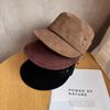 Fashion Color Solid Suede Women Casual Flat Top Hat For Autumn Winter And