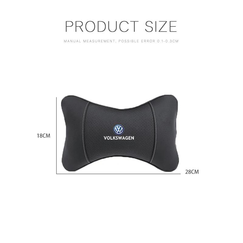 VW GTI GOLF 2026 Hot For VW VOLKSWAGEN 1Pcs Car Seat Headrest Auto Logo Neck Pillow For Volkswagen Lavida R-Line Polo Magotan GT