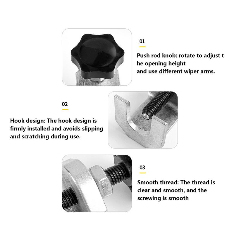 Съемник рычага стеклоочистителя, съемник рычага стеклоочистителя, инструмент для снятия, инструмент для снятия рычага стеклоочистителя из легированной стали, портативный ремонт рычага стеклоочистителя для