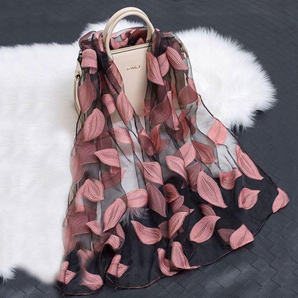 Organza Gauze Shawls Soft Sheer Wrap Summer Bandana Women