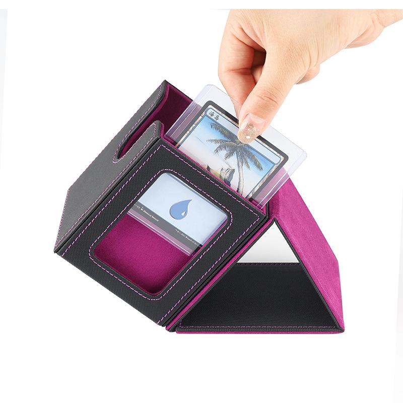 Коробка для коллекционных карточек, прочный и надежный контейнер для хранения карт, коллекционный футляр для игровых карт, вмещает более 100 карт, коробка для хранения