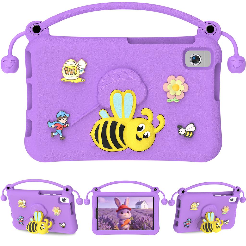 EVA Case For Samsung Galaxy Tab A11 / A9 / A7 Lite 8.7-inch / A 8.0 (2019) / Lenovo Tab K9 Bee Style Kickstand Tablet Cover with Carry Handle