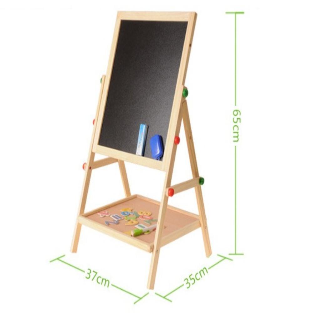 Multifunctional 2In1 Drawing Board Wooden Hanging Blackboard Double Side Blackboard For Kids