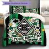 Custom Name Borussia Mönchengladbach Pattern Bedding Quilt Set  Home Decoration  Gift (1 * duvet cover + 2 * pillowcase  without core)