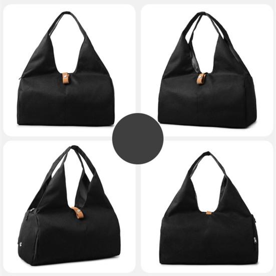 Yoga Travel Bag with Yoga Mat Fixing Strap Water-Resistant Oxford Fabric Multi-Functional Pockets Gym Bag