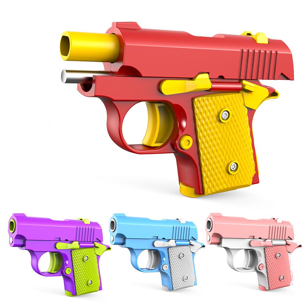 New Strange Toy Radish Gun M1911 Toy Gun, Gravity Reloading Radish Gun Toy 3D Printed Small Pistol