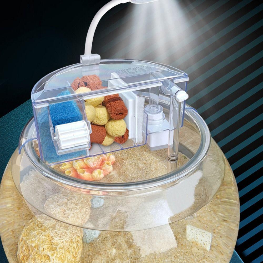 Прозрачный круглый фильтр для аквариума Бесшумный полукруглый фильтр-бокс Водопадный фильтр-бокс Главная