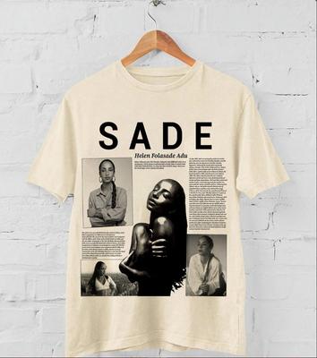 Черная Унисекс Футболка с Графикой и Текстами Песен Альбома Sade, S-4XL