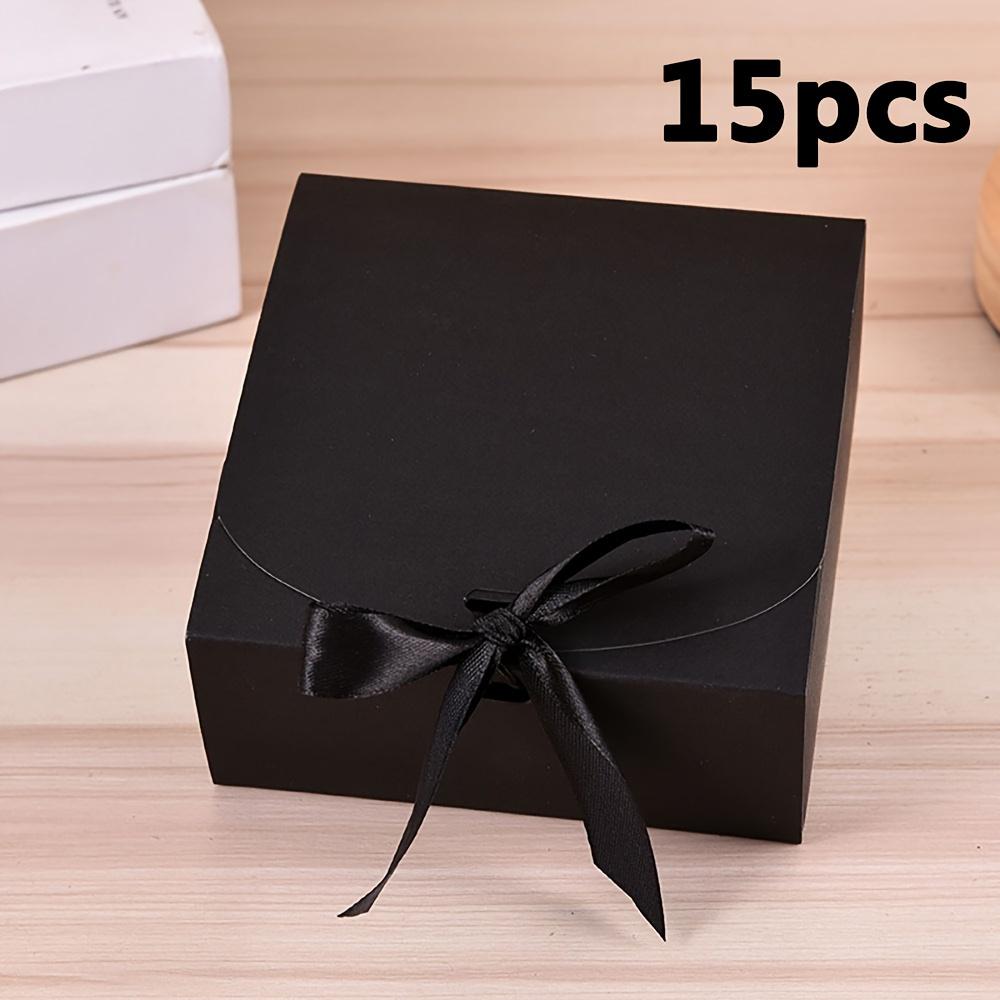 15 шт. Мини-бумажные подарочные коробки с бантом из ленты, элегантные розовые подарочные пакеты для свадеб, Дня святого Валентина, дней рождения, конфетных мешочков на Рождество