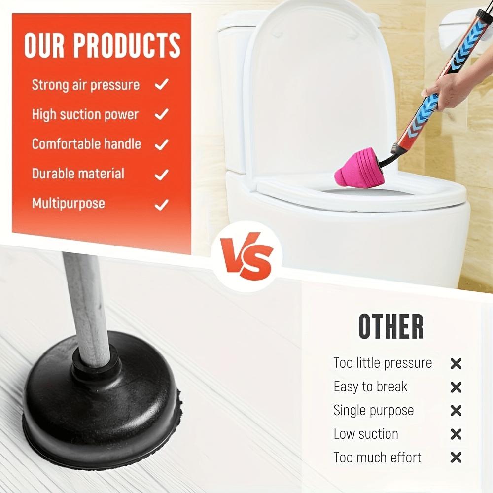 High-Pressure Toilet Plunger - Air Pressure Tool for Unclogging Toilets, Sinks, and Showers, Bathroom Maintenance, Shower Drain Maintenance