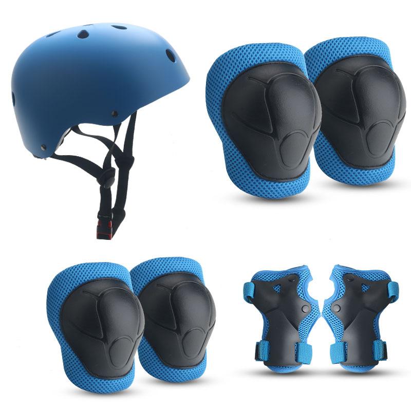 Children's Roller Skating Protective Gear Set Balance Car Skateboard Palm Pads Skating Knee Pads Elbow Pads Bicycle Seven-piece Hard Hat