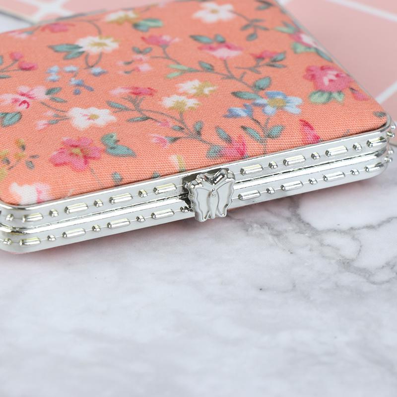 Мини-макияж, компактные карманные цветы, двухсторонние складные винтажные косметические зеркала