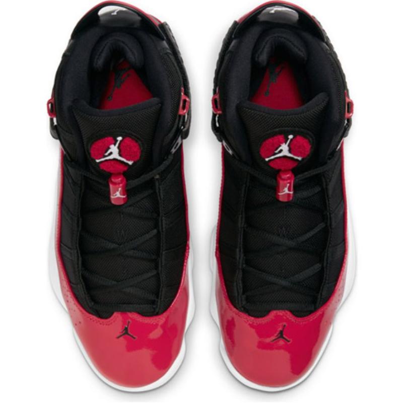 Jordan 6 колец Черный Зал Красный Белый Jordan 322992-060