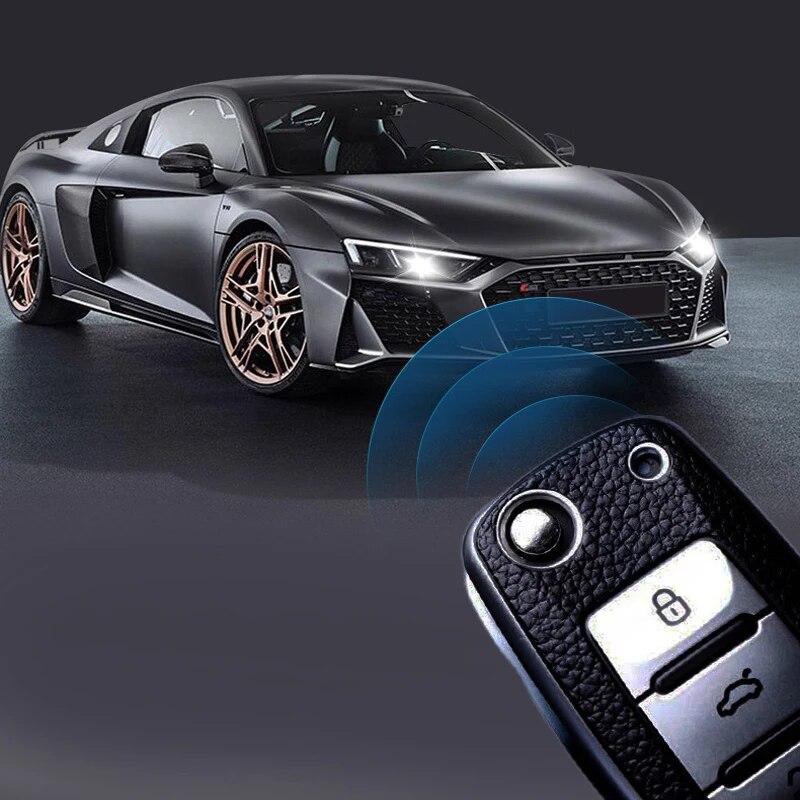 Кожаный чехол для ключей от машины, защитная сумка с полным покрытием для VW Volkswagen Polo Tiguan Passat Golf Jetta Lavida Skoda Octavia