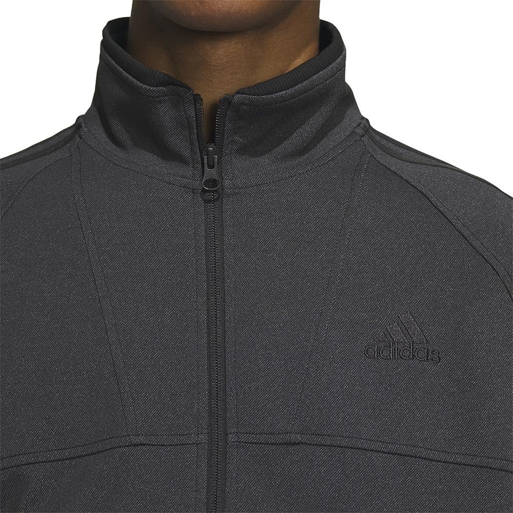 Adidas Regular Fit Aero Lady Denim Track Black Size 24/7 Jacket, JSY35, Men's, (IS5161), J/S