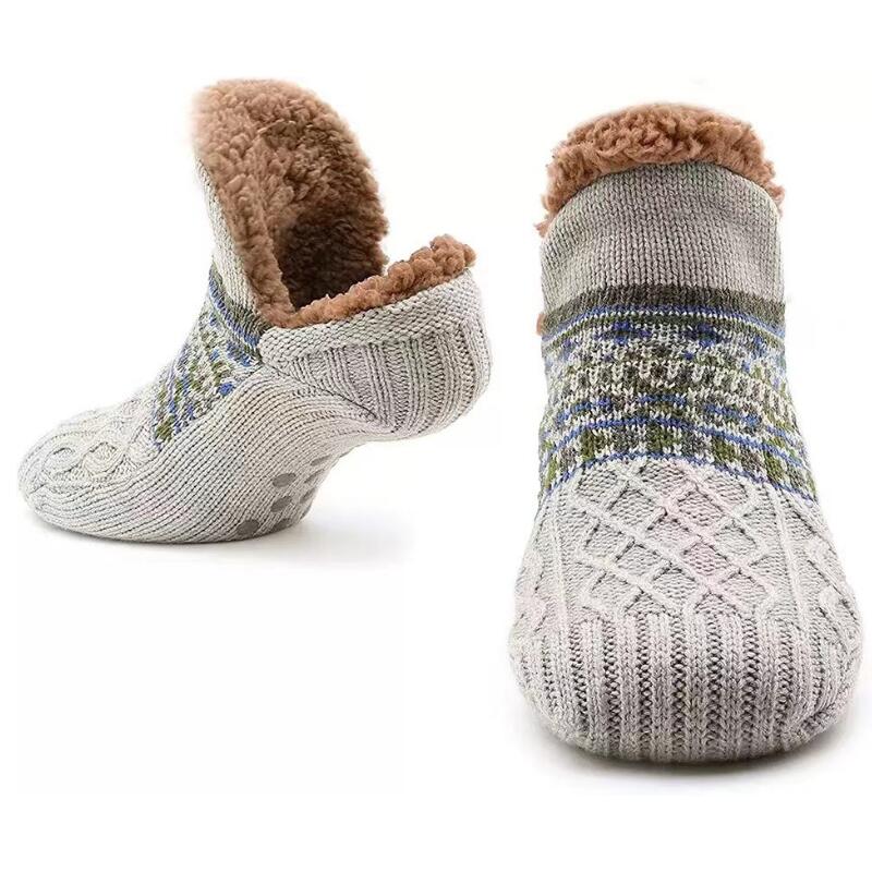 Thermal Women Mens Floor Socks Winter Warm Short Cotton Thickened Home Sleeping Soft Non Slip Grip Fuzzy Floor Socks