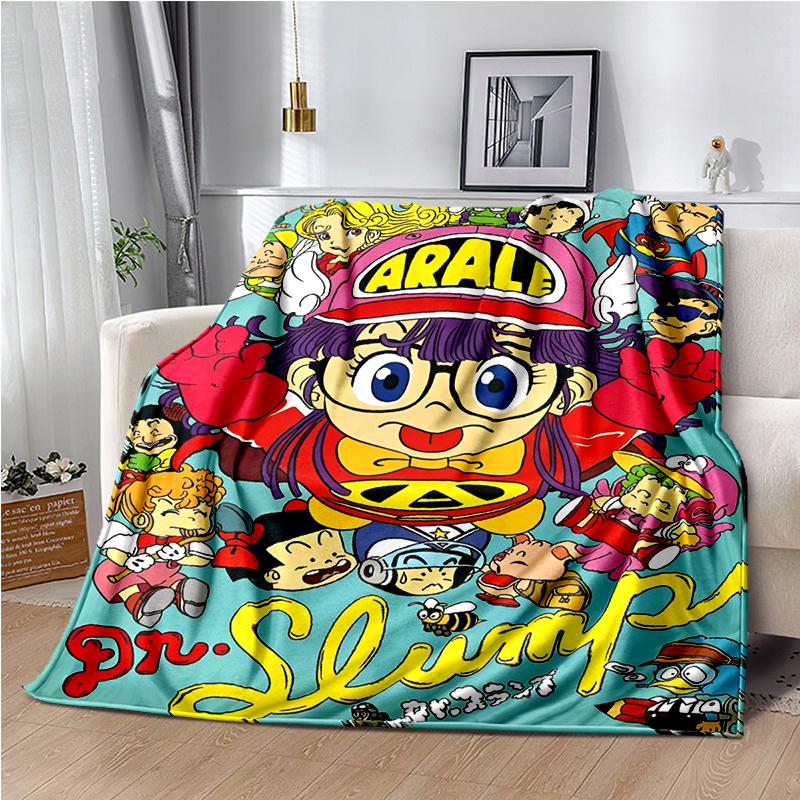 DR-Slump-Arale Cartoon Throws Blanket Kids Super Soft Cute Blankt for Travel Couch Sofa Picnic Bed Flannel Blanket Birthday Gift