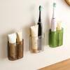 Adhesive Electric Toothbrush Stand Simplistic Design Waterproof Wall Mount Supports Various Models for Modern Homes