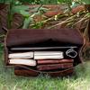 Handmade Leather Messenger Bag Full Grain Buffalo Leather Office Briefcase Bag for Men and Women Leather Laptop Bag Satchel Shoulder Bag