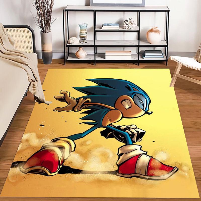 Sonic Cartoon Carpets and Rug 3D Printing Carpet Floor Mat Living Room Bedroom Large Area Soft Carpet-JM014
