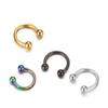 Для женщин круглые кольца в форме буквы C из нержавеющей стали кольца для носа кольца для губ украшения для пирсинга тела