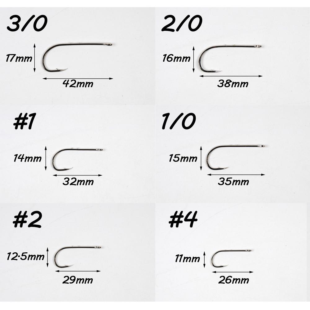 Набор из 50 острых рыболовных крючков Baitholder для червя или приманки. Размер 10 12 14 1/0 2/0
