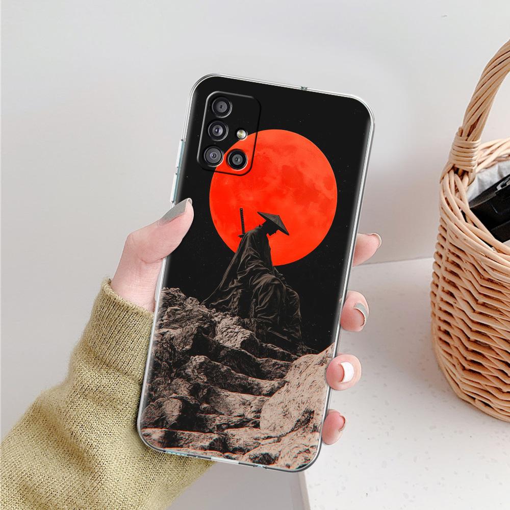 Чехол для Samsung A15 A13 A35 A55 A51 A71 A41 A31 A21S A03S A05 A17 A23 A25 A33 A53 A73 5G A07 4G Покрытие Бусидо Самурай