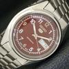 Б/У винтажные мужские часы SEIKO 5 AUTOMATIC 7S26A JAPAN с темно-бордовым циферблатом a433461-2 R116-a433461