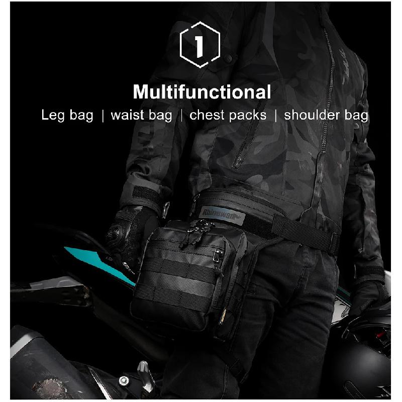 Rhinowalk Мотоциклетная сумка на бедро Поясная сумка Многофункциональная Тактическая дорожная сумка для телефона/мобильного телефона Нагрудная сумка