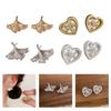 Серьги-гвоздики в форме листьев гинкго/сердечек Повседневные Модные Женские Аксессуары Металлическая Текстура для Модного Образа